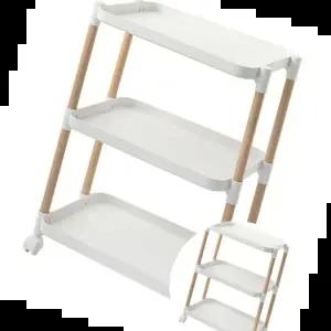 세탁실수납장 다용도 이동식 선반 3단 바퀴 트롤리 수납 트레이 1P