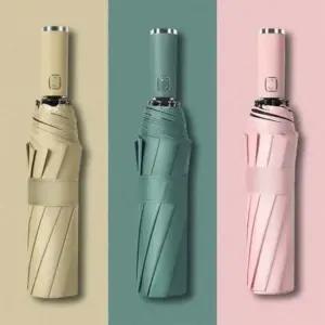 3단자동우산 파스텔 10k 자동 3단 암막 우산 양산 인쇄가능