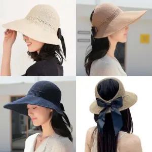 (보리별) 돌돌이 짜임 썬캡 여성 산책 바캉스 라피아햇