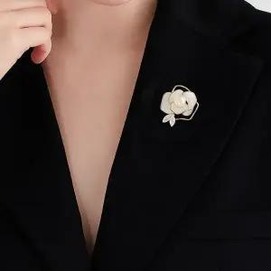 럭셔리 백자개 장미 로즈 진주 팬던트겸용 미니 브로치 (WFKIG4P)