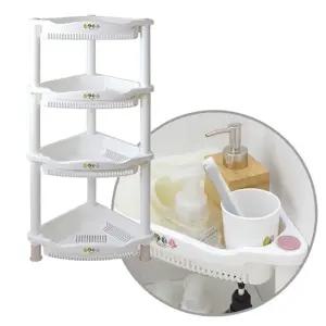 틈새 공간 활용 코너 선반 4단 욕실 정리 수납함 1P 세탁실 (WFKL0O0)