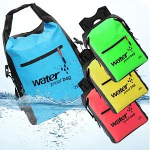 수영 목욕 가방 드라이 비치 백 방수 물놀이 수영장 실리콘 용품 메쉬 수영복 백팩 25L