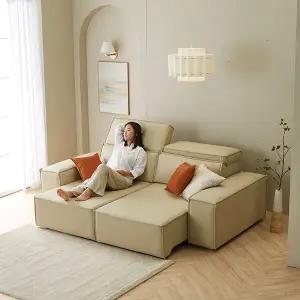 보루네오 엘리브 네어 천연가죽 리클라이너 3인용 소파 wt007