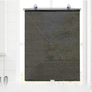 롤블라인드 창문 붙이는 햇빛가리개 도트블랙 65X125cm