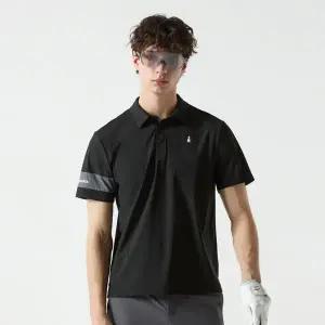 [먼싱웨어](강남점)[가격인하] 남성 냉감 스트레치 반팔티셔츠 블랙(MQ221MTS4S)