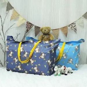 어린이집 유치원 낮잠 대용량 파우치 이불 가방 몽키