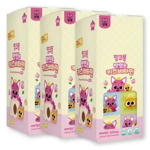 핑크퐁 맛있는 데일리 키즈 비타민캔디 (대용량 250정) 개별포장 3개