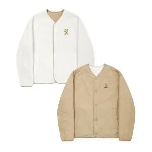 [정품] 와키윌리 아웃터 자켓 데일리 WACKY WILLY 퀼팅 플리스 리버시블 점퍼 크림