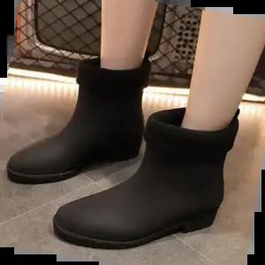 털부츠 여성 기모내피 무지 방한 겨울 패션 레인부츠