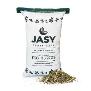 JASY 예르바 메이트 티 u2013 농생태학적 느슨한 잎 자연 숙성 24개월 훈제 텐 프리 2.2파운드 (35.27온스)