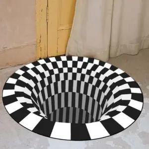 발매트 싱크홀 3D 입체 착시매트 100cm 고양이낚시 3D카페트 3D러그 3D매트 입체러그 l