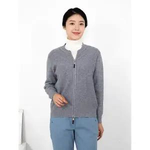 엄마옷 라운드 집업 니트가디건 515FGH475 마담/중년여성/빅사이즈/50대/60대