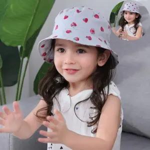 유아봄모자 딸기 한입 아동 501769 벙거지모자(44-54cm)