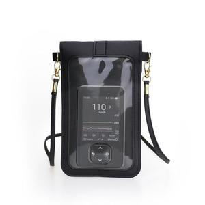 덱스콤 G7 리시버 홀더 파우치 측정기 케이스용 투명 창이 있는 2팩 휴대용 가방