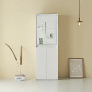 [우아미가구]파준빈 멀티 600 수납장 거울도어형