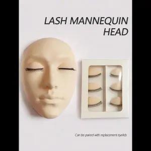 속눈썹 연습용 마네킹 헤드 실리콘 인조 얼굴 피부 미용 속눈썹 연장 연습 메이크업 얼굴 관리 도구