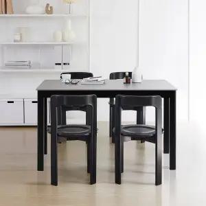 앨빈 블랙 오르 1200 4인 세라믹 식탁세트