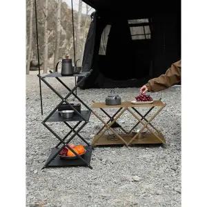 캠핑 휴대용선반 다기능 알루미늄 캠핑용품 접이식 테이블 경량선반