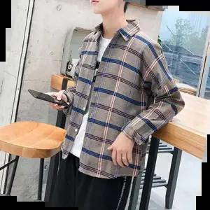 레이어드셔츠남자남방 남녀 공용 간절기 봄 가을 데이트 룩 체크 셔츠 남방