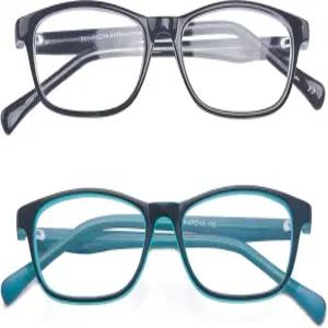 올웨이즈UV 2팩 남자들 블루라이트 차단 안경 사각 안티 블루레이 컴퓨터 게임 용