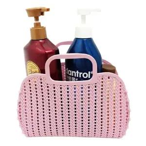 ( )목욕 휴대용 바구니 핑크 물빠짐 수영장 샤워 사우나 가방 목욕탕 헬스