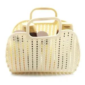 ( )목욕 휴대용 바구니 베이지 물빠짐 수영장 샤워 사우나 가방 목욕탕 헬스