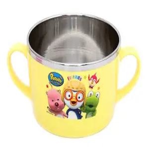 뽀로로 스텐 다용도 양수볼 대어린이식기 유아동 용손잡이그릇 어린이볼 아동볼 손잡이볼