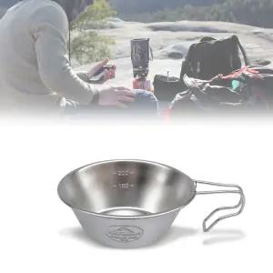 캠핑 시에라 스텐컵 휴대용 등산 낚시 머그 야외 피크닉 라면 밥그릇 손잡이 식기 SUS304 물잔 컵세트 맥주