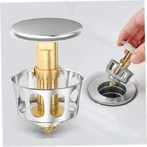 세면대 배수구 황동 거름망 팝업 마개 교체 부품 물 막음 캡 욕실 세면기 배수