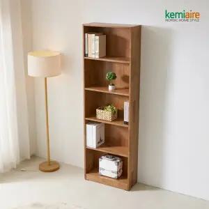 케미에르 오델로 고무나무원목 600 월넛책장 KFZ-961