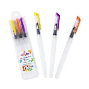 고품질 키즈맘아트 미술놀이 셀프 워터브러쉬 3종 세트 (물감 별...