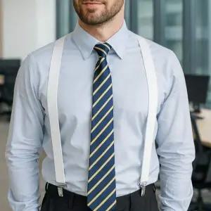 bns 컬러 정장 멜빵 서스펜더 화이트 바지 멜빵끈