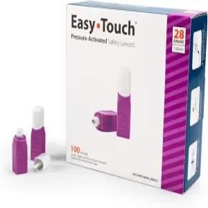 이지 터치 압력 활성화 안전 랜싯 28 게이지(100ct)