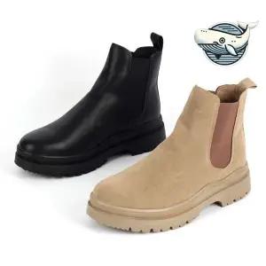 [하프클럽/]스웨이드 첼시부츠 스타일리시 밴딩 캐주얼 신발