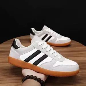 [라일리] Rly 레더 세무 레트로 검솔 남성 단화 스니커즈