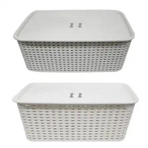 ( )라탄 서랍장 서랍 옷정리 속옷 정리함 뚜껑 바구니 중