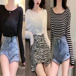 백스트랩 여자 티셔츠 긴팔티 여름 여름 시스루 얇은