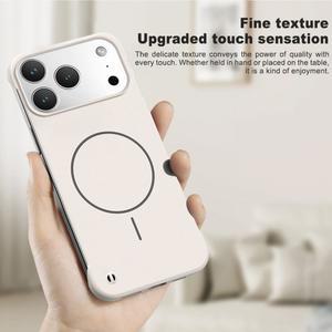 아이폰 17용 맥세이프 프레임리스 마그네틱 무선 충전 폰 케이스 17 에어 맥스 프로 백 하드 커버 슬림