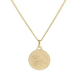 18K 미아방지 유아 어린이 소띠 코인 목걸이 IRN32471