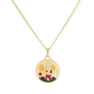 18K 미아방지 유아 어린이 쥐띠 컬러 코인 목걸이 IRN32458