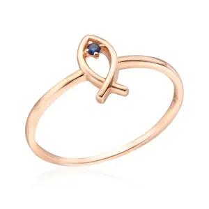 18K 블루큐빅 아이 라인 물고기반지 NPR26686