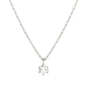 18K 심플 프롱셋팅 4mm 큐빅 체인 목걸이 NPN29881