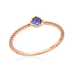 18K 볼 라인 블루 사파이어 반지 RSS22771