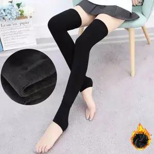 여자 기모 오버 니삭스 방한 고리타이즈 겨울 양말 USD7+3DRe