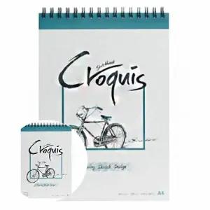 크로키북 105g 크로키스케치노트 A4 80매 그린 스케치북