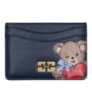 골드 로고 가죽 카드 지갑 B3010126 096 BLACK IRIS