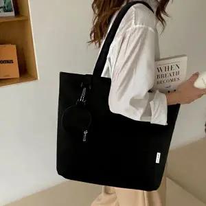 심플 441ZMW47 디자인 코인 파우치 빅포켓 여성 캔버스 에코백