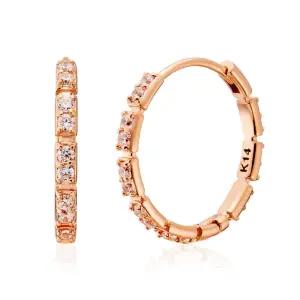 18K 미니 사각 큐브 큐빅 원터치 링귀걸이 한쌍 JNE42119