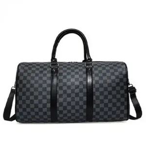 여행용 보스턴 가방 데일리 더플백 출장 쇼핑백 체크 패턴 보스턴크로스백 여자핸드백