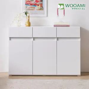 모노 마그니 수납장 3서랍 거실 다용도 슬림 미니 틈새 1200